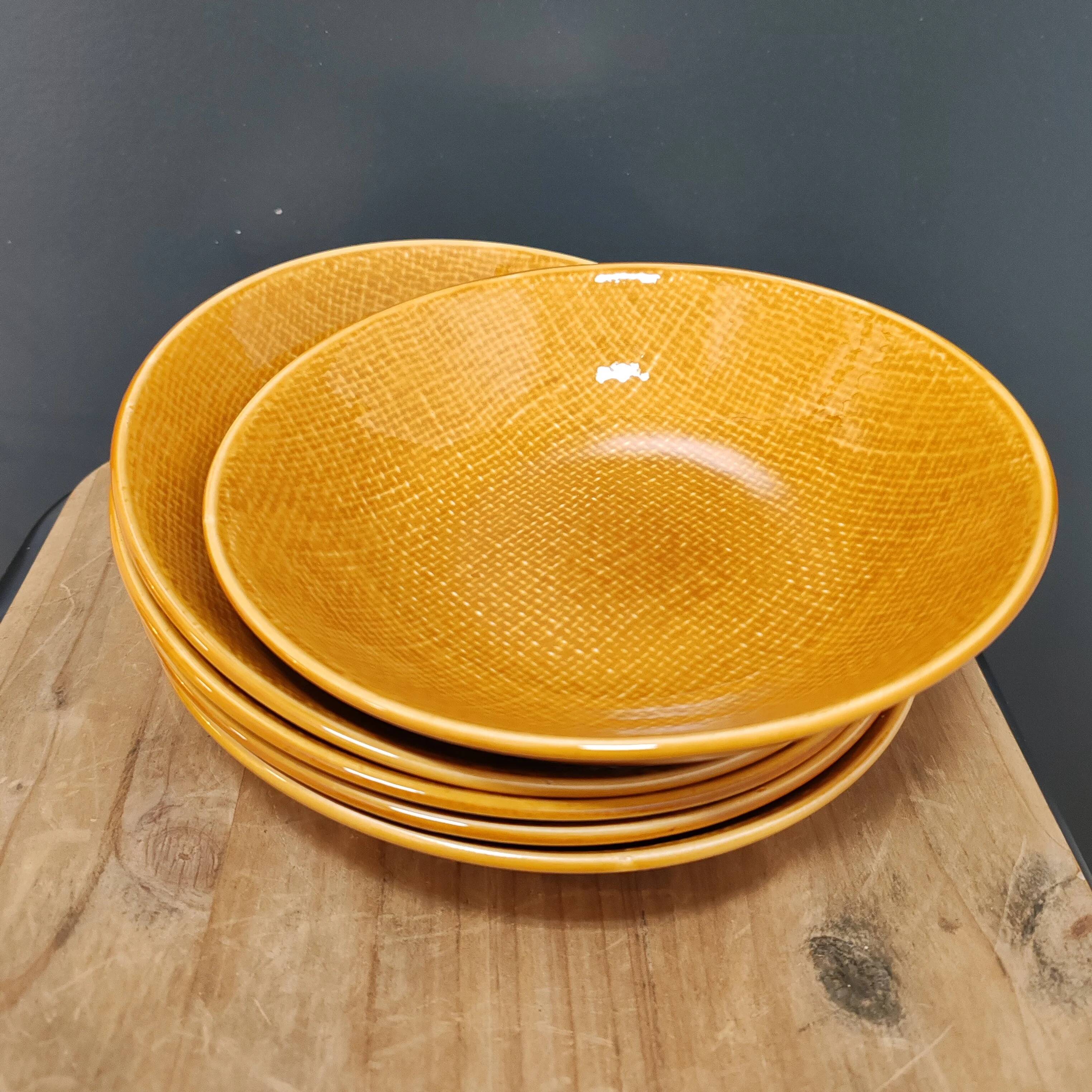 Assiette creuse Miramar Salins miel