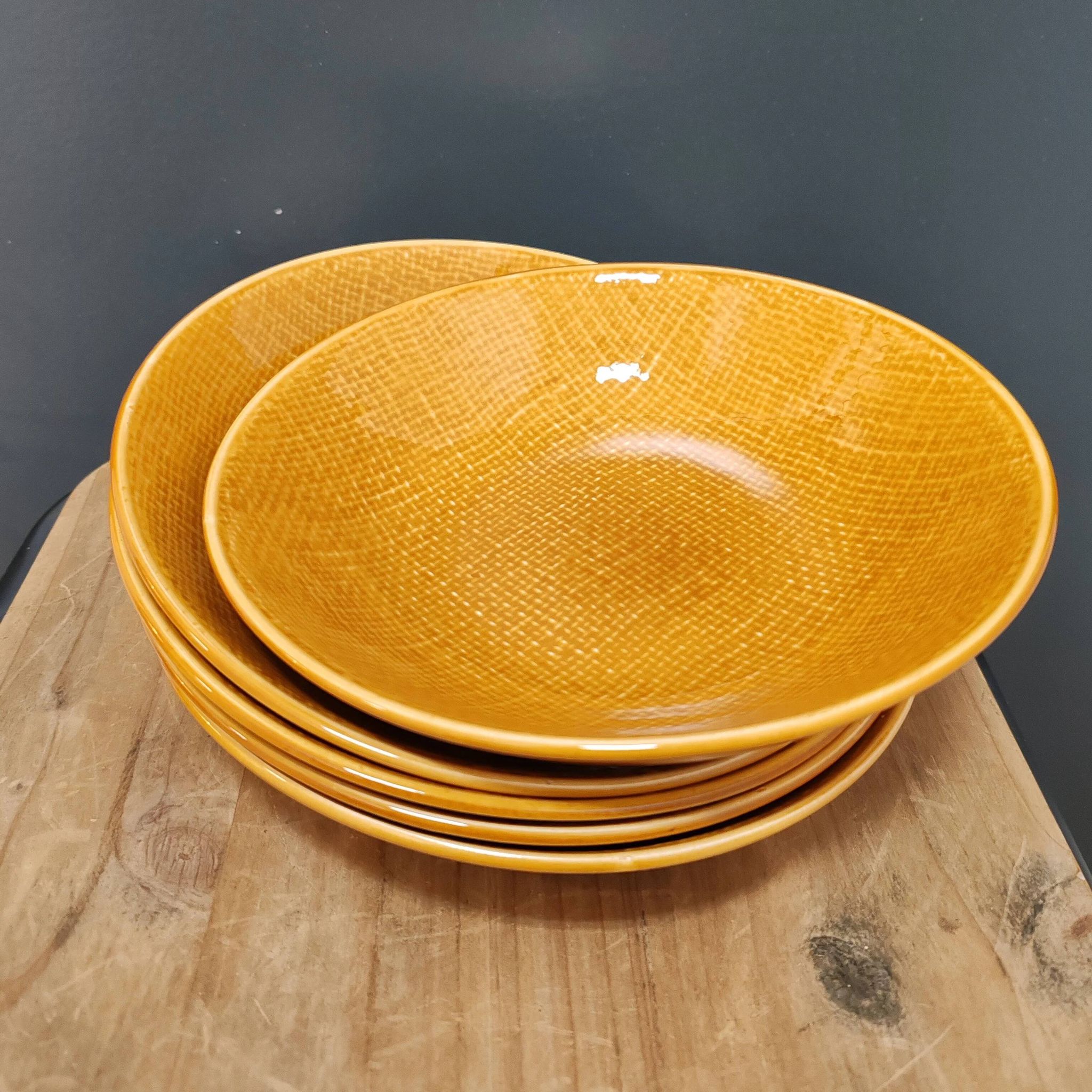 Assiette creuse Miramar Salins miel