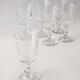 6 engraved antique wine glasses
