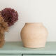 Beige terracotta vase