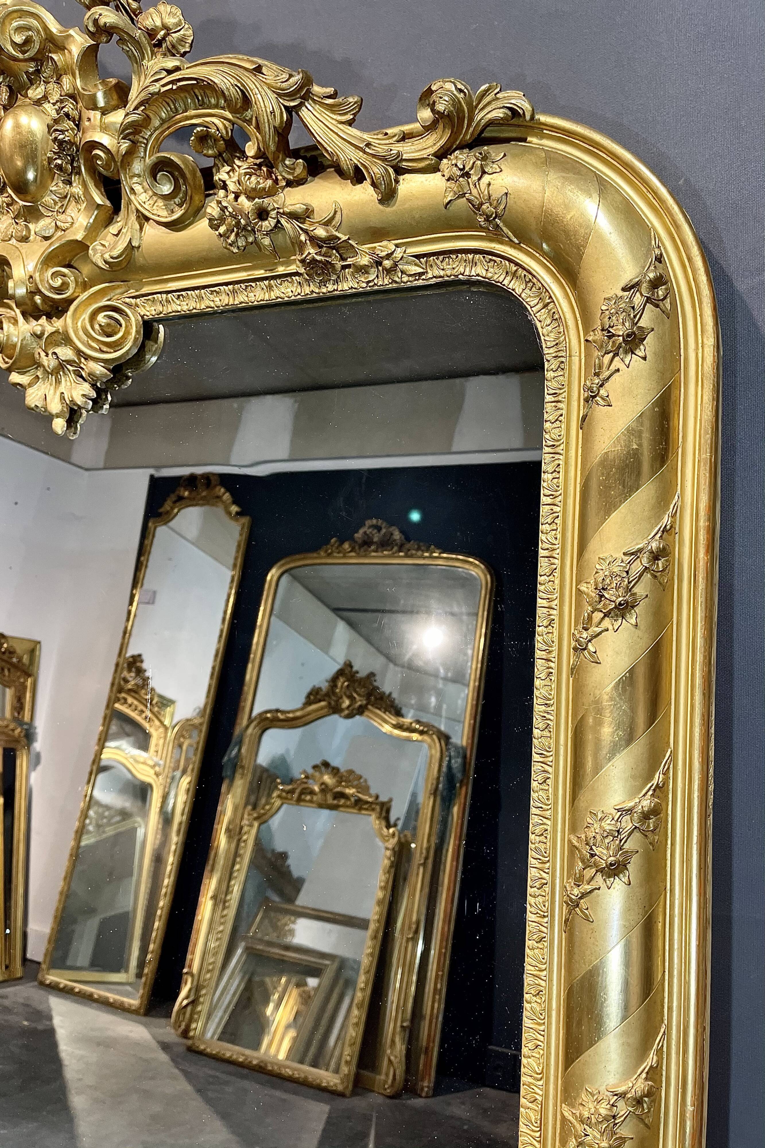 Ancient mirror 177x117 cm from Napoleon III era very good condition