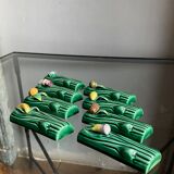 Vintage Vallauris vegetable and fruit knife holders