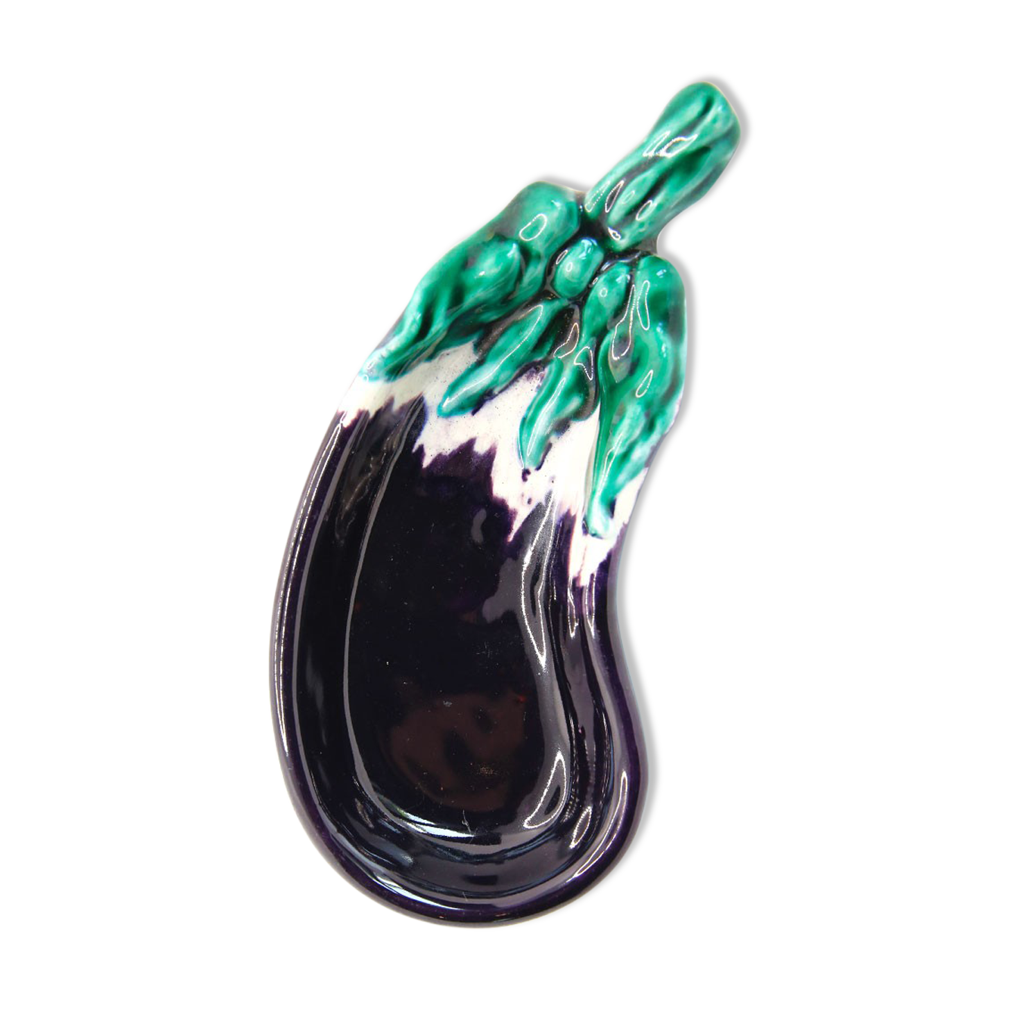 Eggplant cup in slurry by Albert Ferlay in Vallauris, 1950