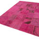 Hand-knotted oriental vintage 207 cm x 299 cm pink patchwork carpet