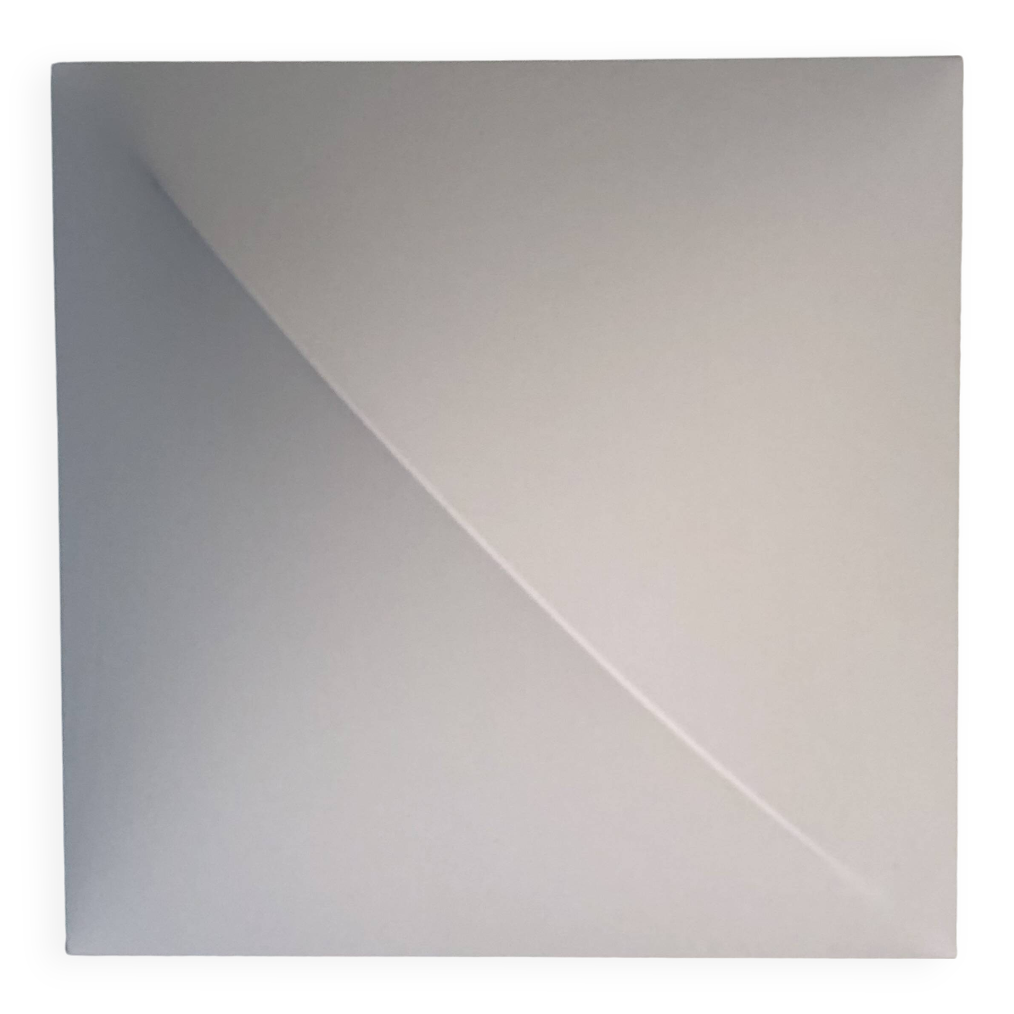 Square wall light with white fabric diffuser, Italy 70s