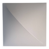 Applique murale carrée avec diffuseur en tissu blanc, Italie années 70
