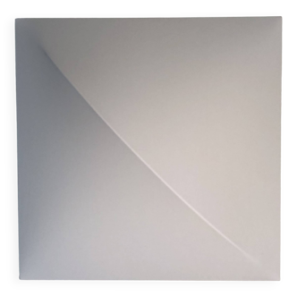 Square wall light with white fabric diffuser, Italy 70s