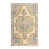 Tapis turc vintage noué à la main des années 1970 135x212