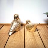 Pair brass birds