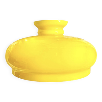 Large vintage yellow opaline pendant lampshade