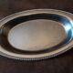 Large oval metal platter