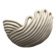 Draped ceramic wall light in a half-moon shape.