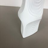 OP Art biscuit porcelain german vase made by AK Kaiser, Germany, 1970s