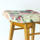 Tabouret mid century en chêne et lin, Ton Tchécoslovaquie années 1960