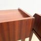 Vintage teak bedside tables (H53cm) – minimalist design and open niche.