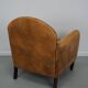 Vintage Dutch cognac coloured leather club chair