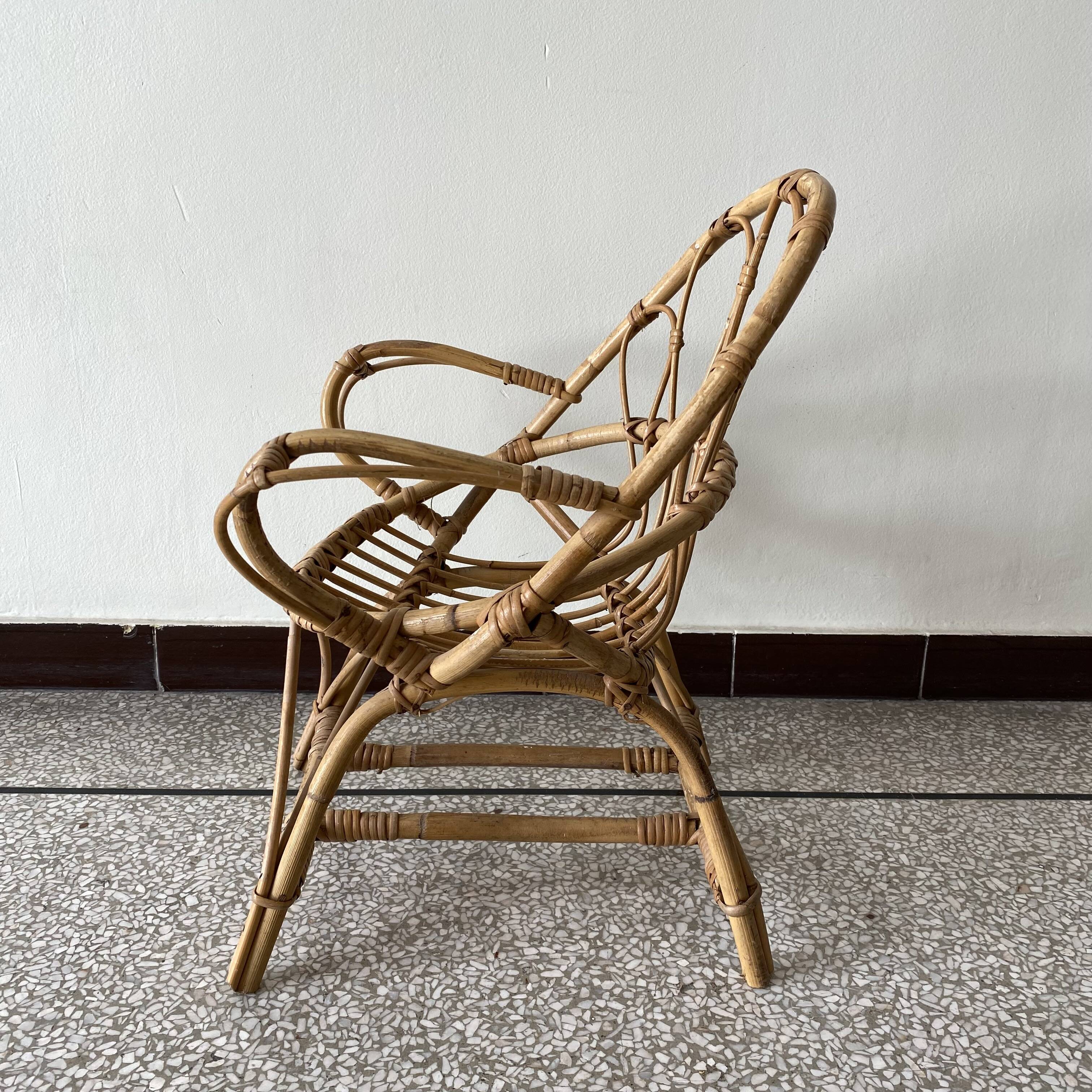 Fauteuil en rotin enfant