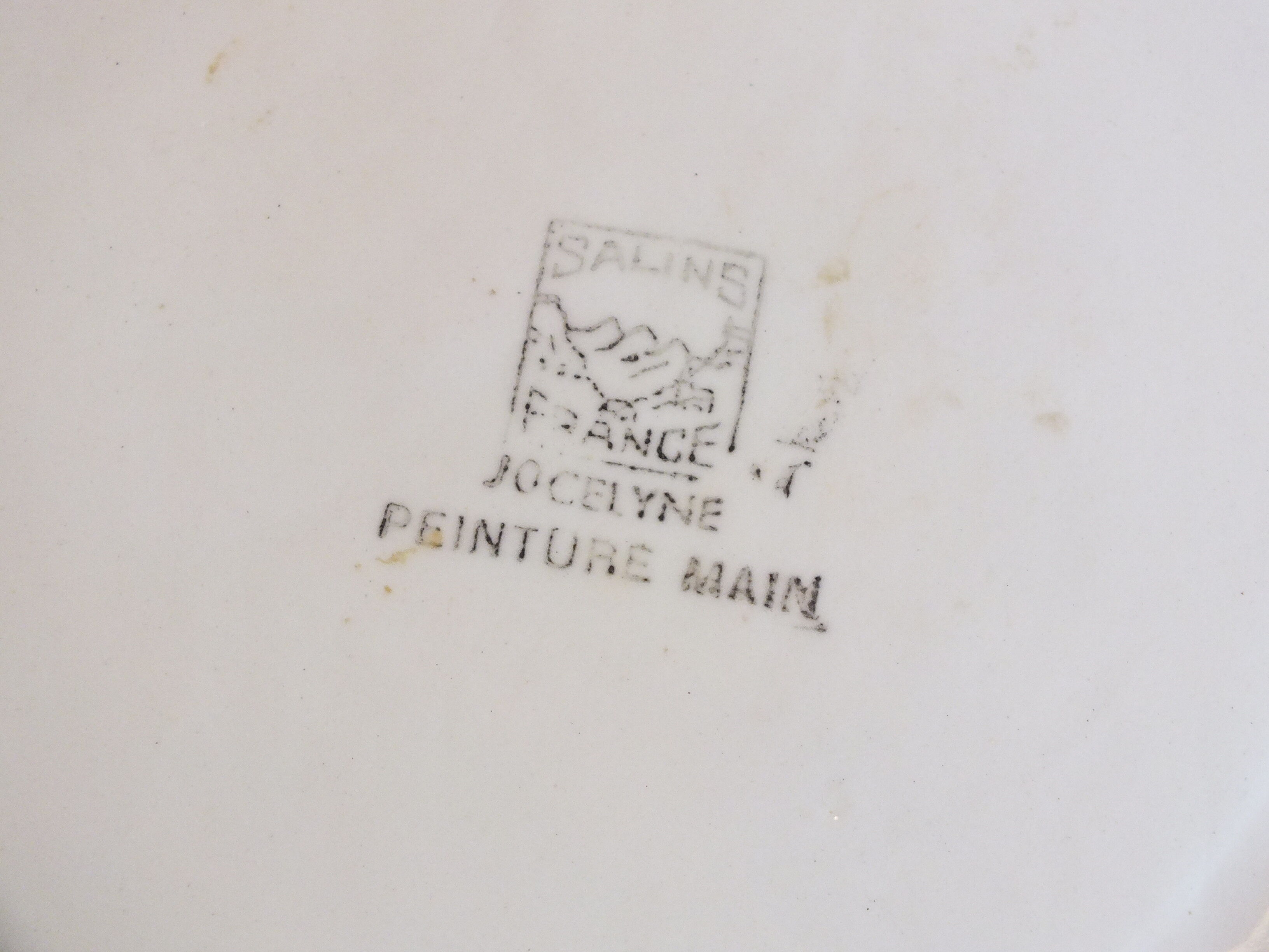 Salad bowl 50s Salins model Jocelyne - flowers