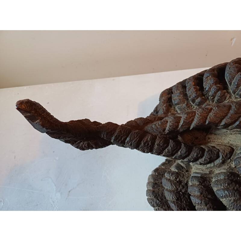 African wooden mask from Ivory Coast, Baoulé