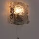 Large wall lamp Peil & Putzler ice glass, 1960 Germany