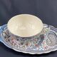 Lunch toast cup and its large earthenware saucer from Gien, Cashmere decor
