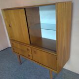 Scandinavian teak showcase storage cabinet 1960
