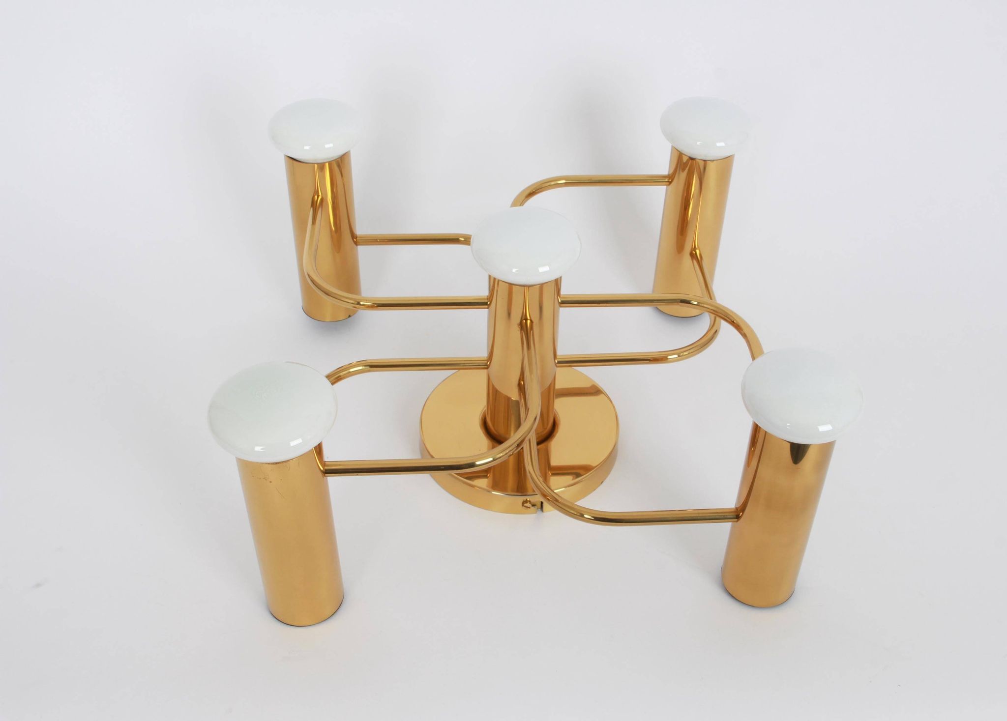 Leola Sciolari Ceiling Light in Dark Brass, Germany, 1980s