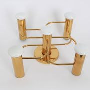 Leola Sciolari Ceiling Light in Dark Brass, Germany, 1980s
