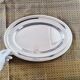 Oval silver metal tray Christofle Gallia Malmaison model