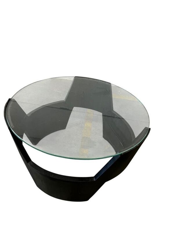 Table basse ronde vintage space age / table basse