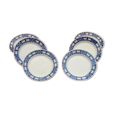 Art Deco 1930s-1940 Suite of 6 flat plates F.B Badonviller Fenal Frères