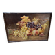 Still life on wood painted in oil 19th