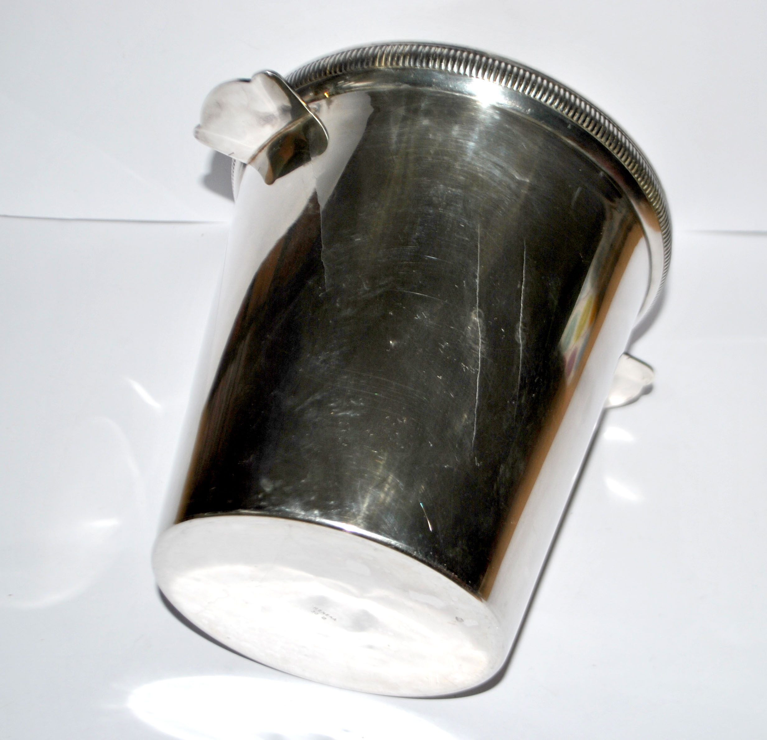 Vintage silver-plated metal champagne cooler by Reneka