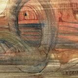 Lithograph 1/10 signed Bernard Ledein - 1986