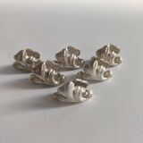 Set of 6 solid silver knife holders