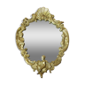 Miroir en bronze doré avec ornement anges