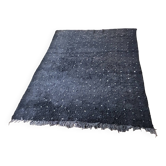 Moroccan Berber rug Beni Ouarain black with white spots 254 x 205 cm
