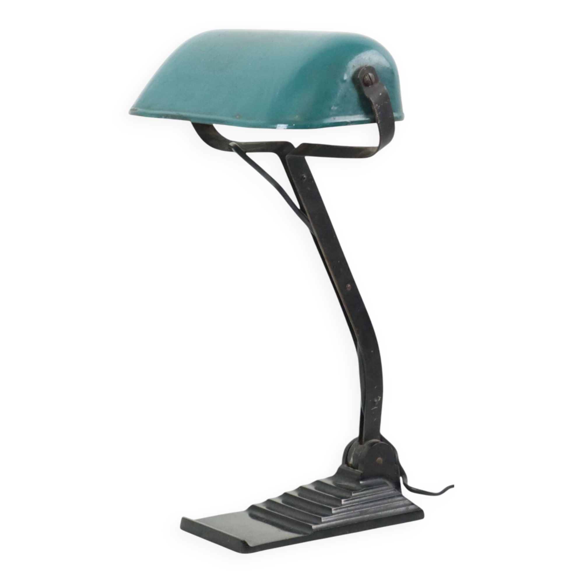 Art Deco Desk Lamp Notary Lamp Erpe Model 52 Bauhaus Green Enamel