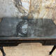 Bureau XIXeme laqué noir et sous main verre biseauté