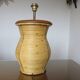 Rattan, leather, rope, and wood lamp in the style of Gabriella Crespi 60-70.