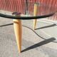Table basse vintage bois et verre