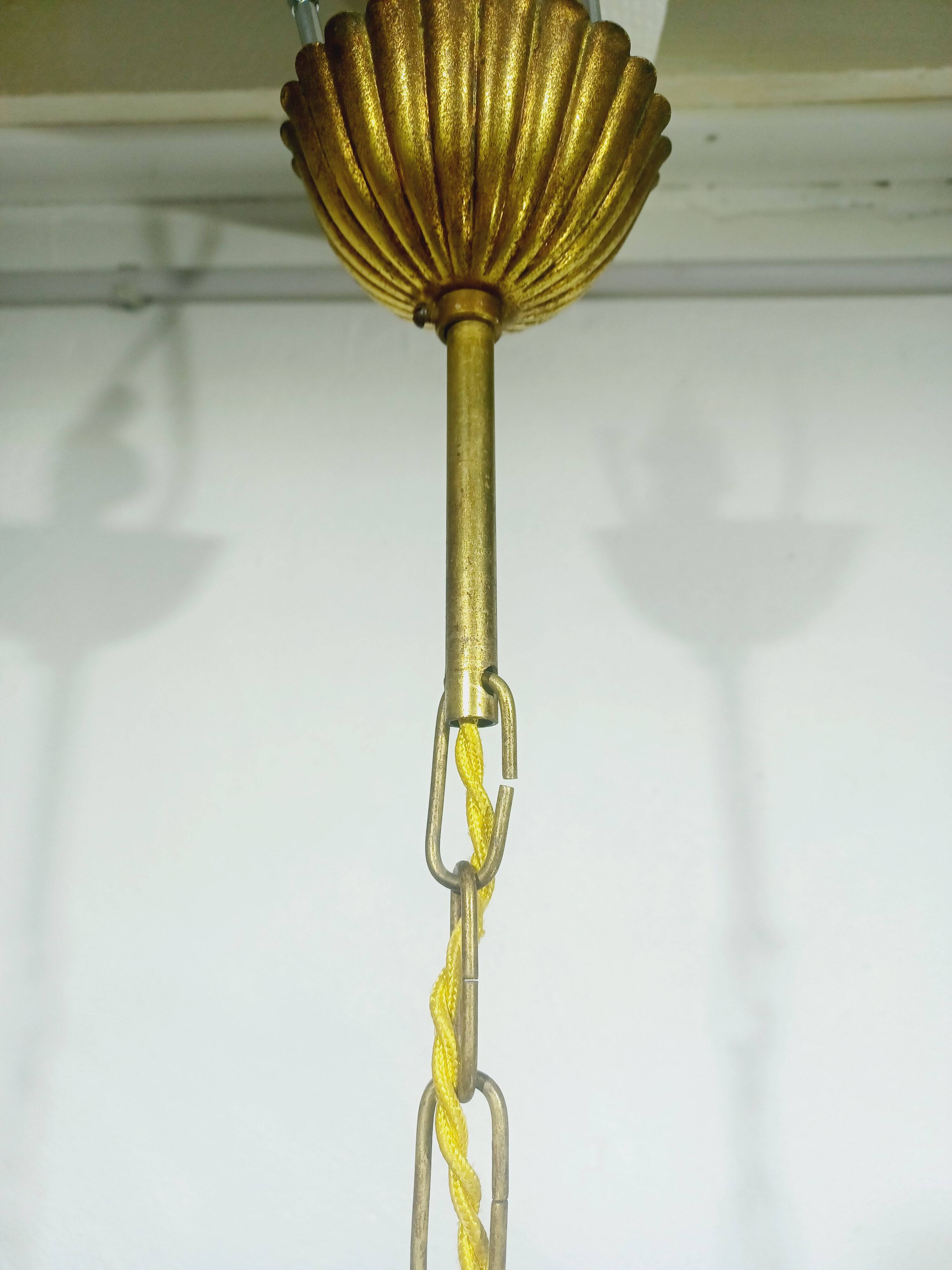 3-light bronze chandelier