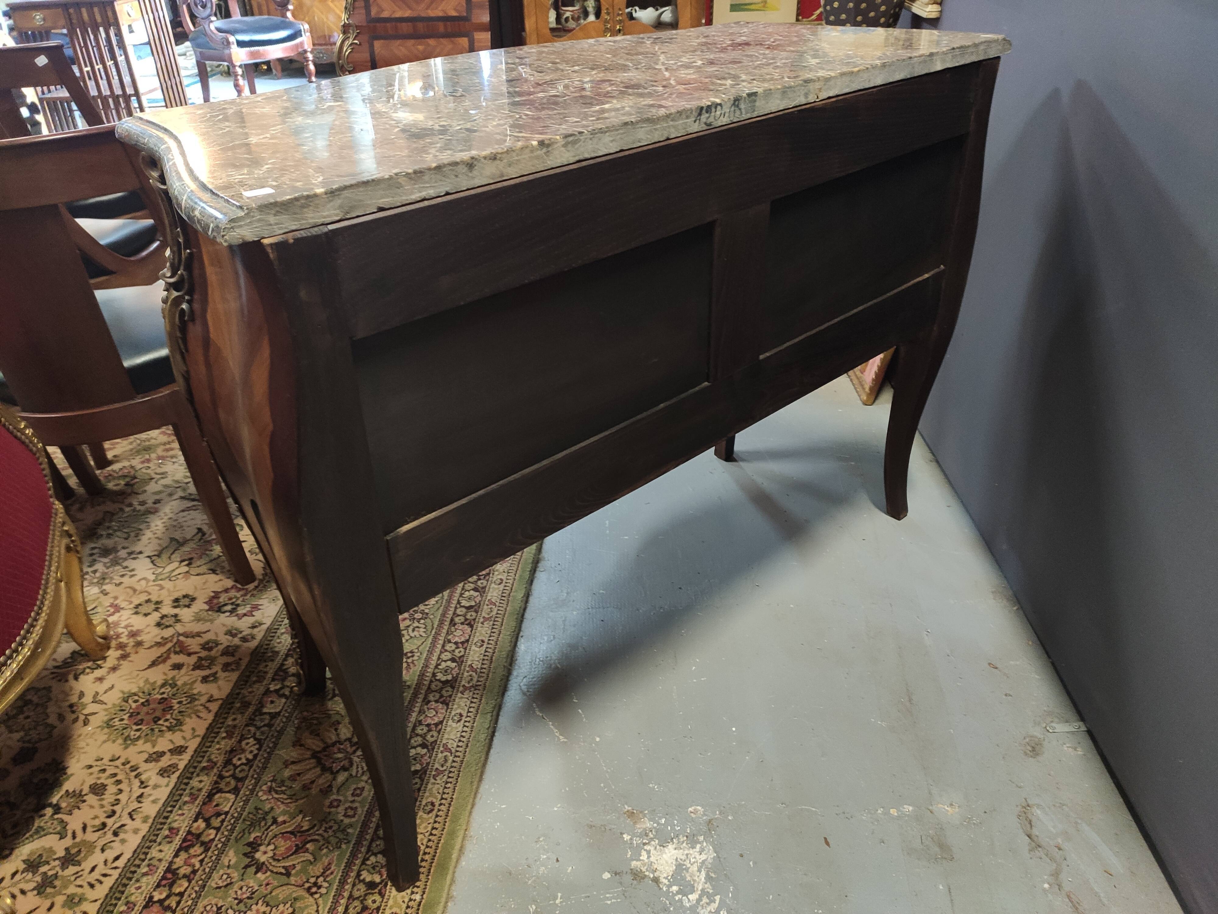 Dresser in marquetry style Louis XV