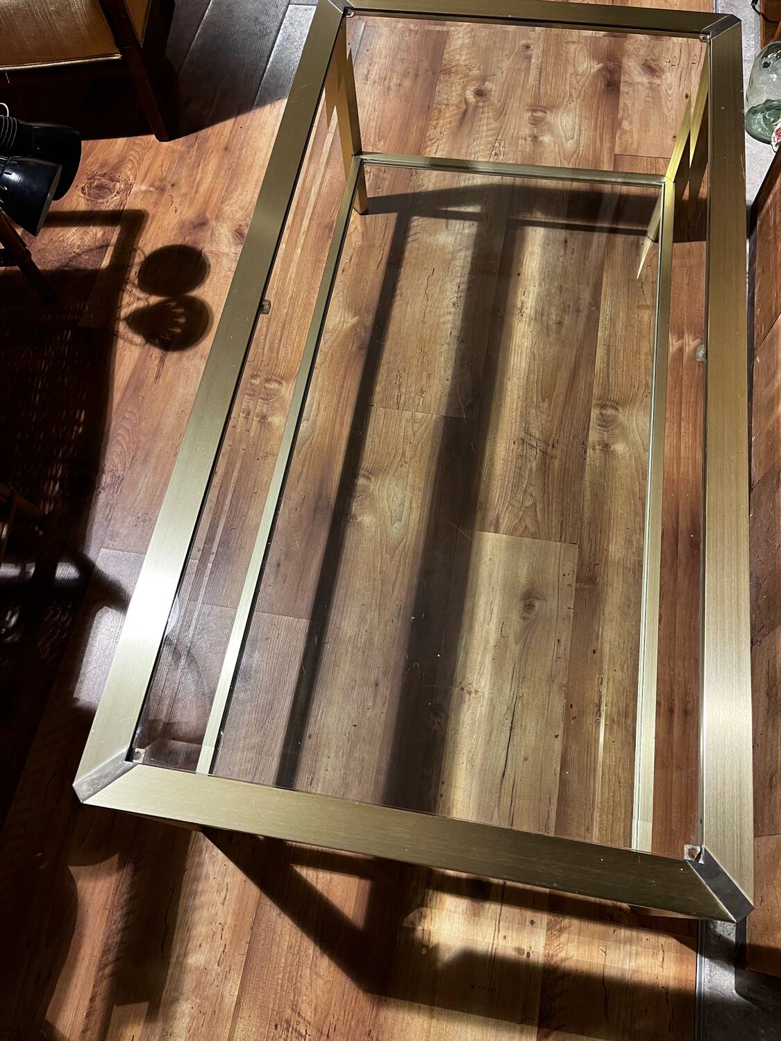 Glass coffee table Pierre Vandel