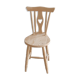 Rustic style chair in solid raw pine with heart.