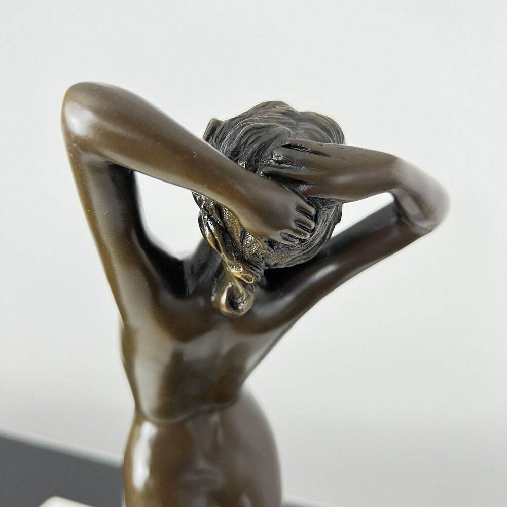 Philips, Art Deco Sculpture of a Nude Woman, 20th Century, Bronze