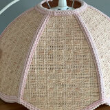 Vintage suspension in raffia and fabrics