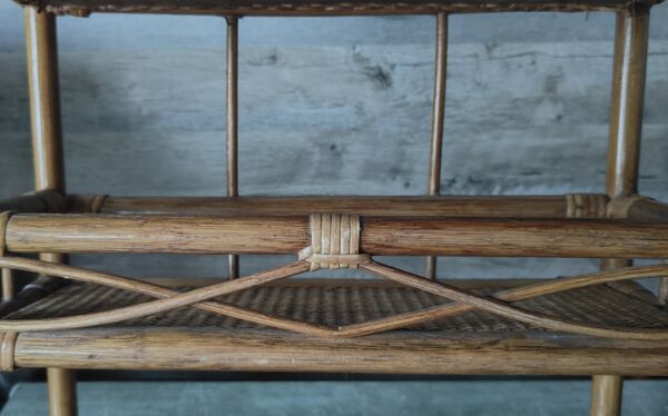 Étagère vintage rotin