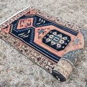 Vintage Anatolian runner rug in wool from the 1950s.