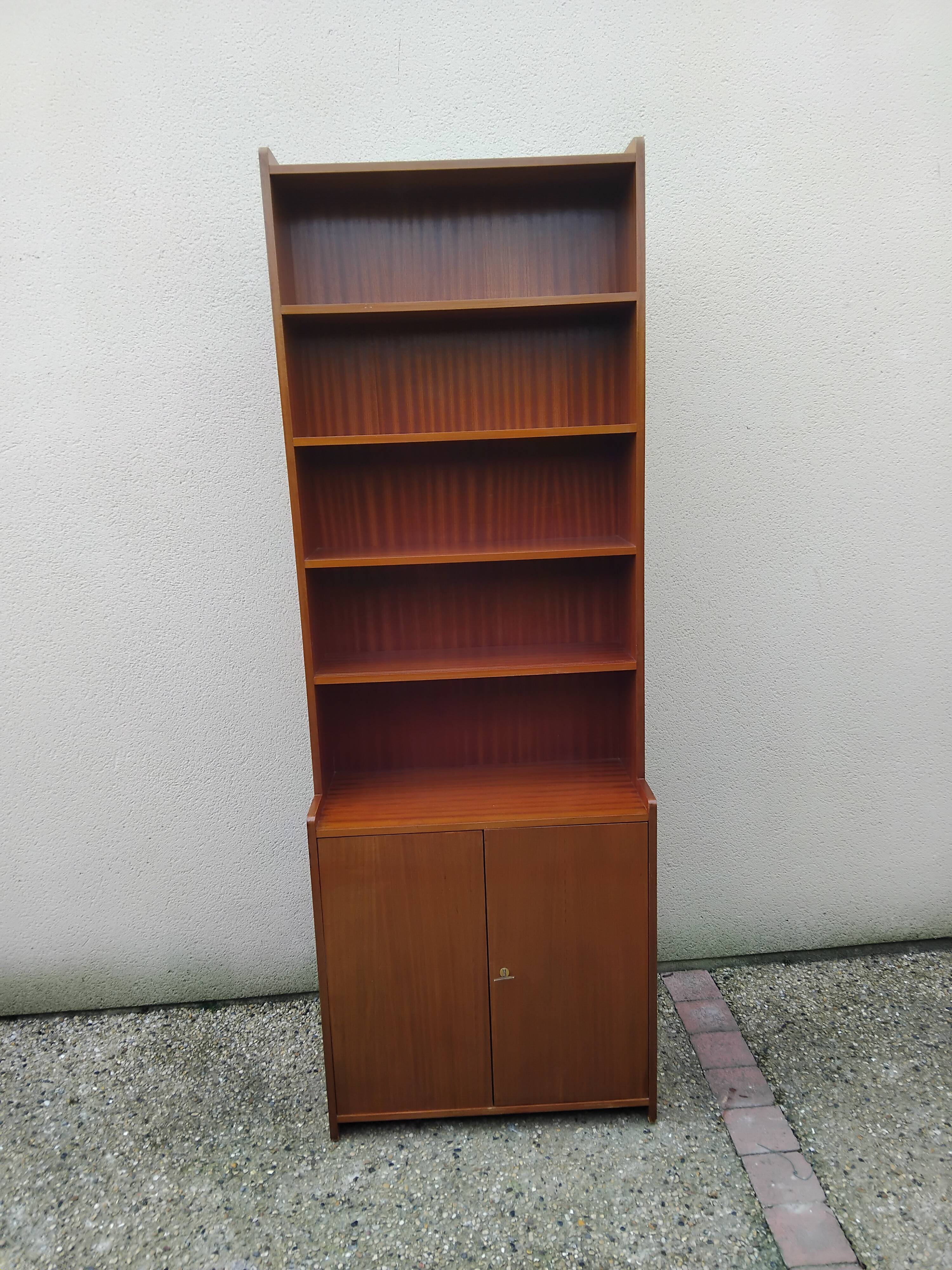 Vintage Scandinavian-style teak bookcase